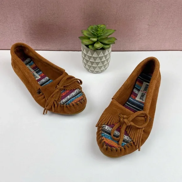 Minnetonka Shoes Minnetonka Brown Soft Suede Leather Moccasins